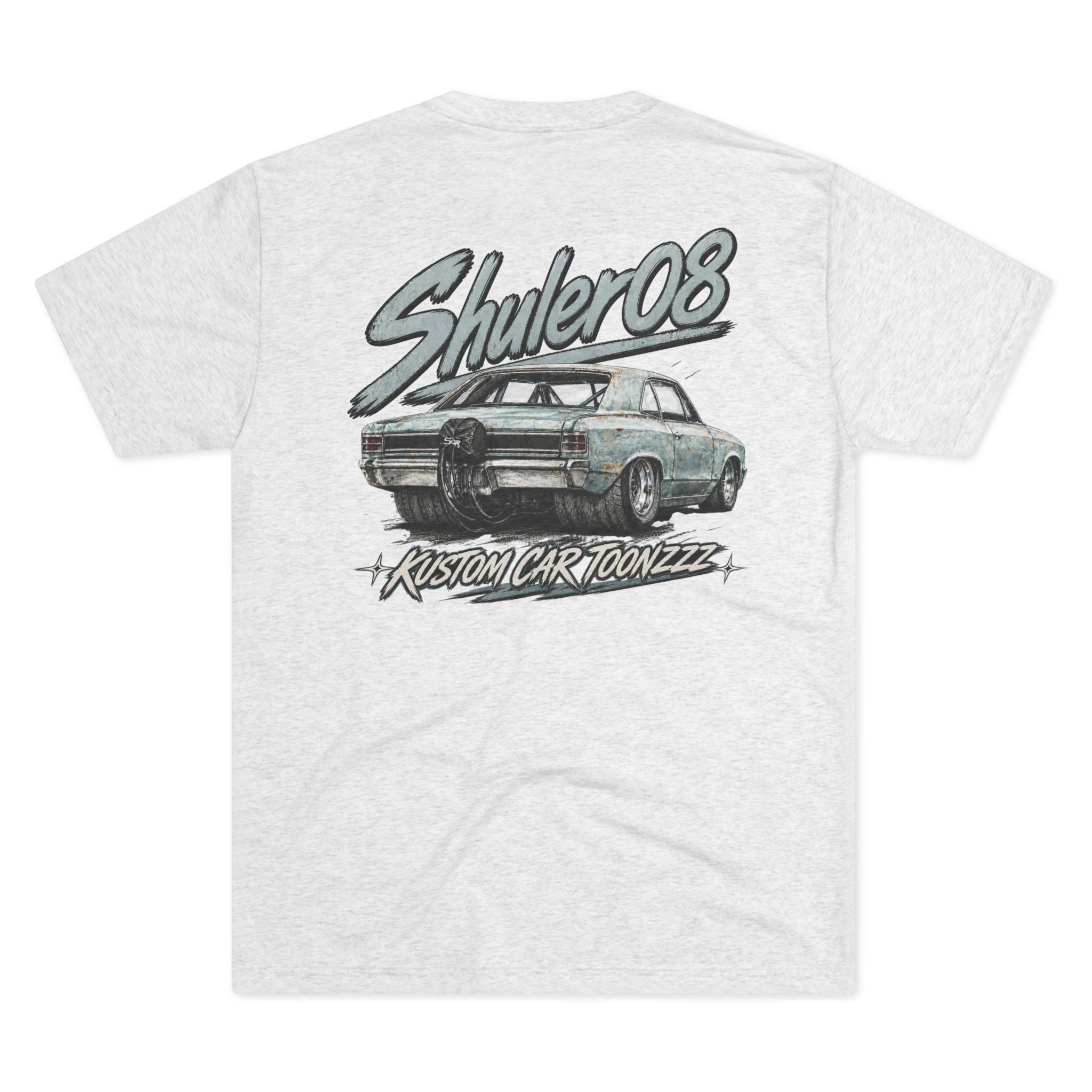 Classic Car Graphic Tee — “Shuler08 Kustom Cartoonzzz” Retro Muscle Car T-Shirt