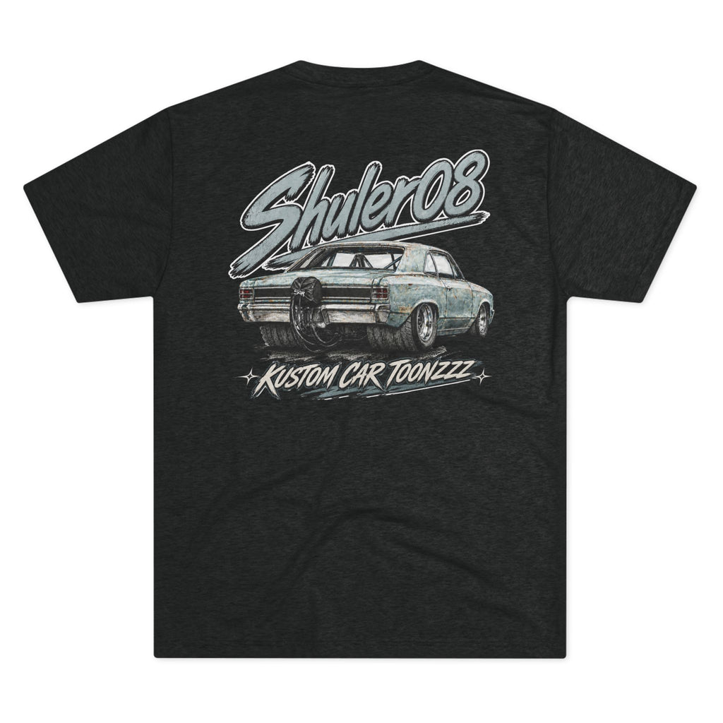 Classic Car Graphic Tee — “Shuler08 Kustom Cartoonzzz” Retro Muscle Car T-Shirt