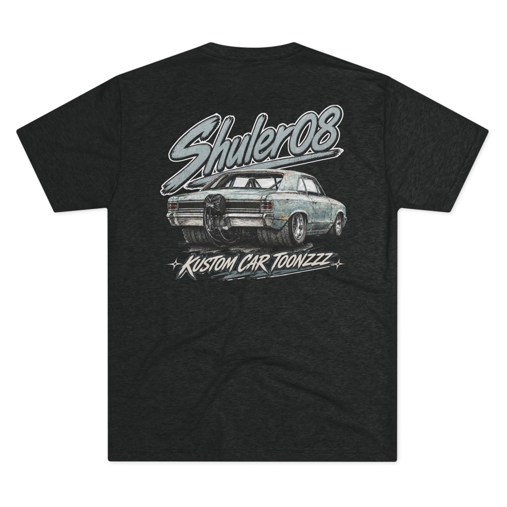 Classic Car Graphic Tee — “Shuler08 Kustom Cartoonzzz” Retro Muscle Car T-Shirt