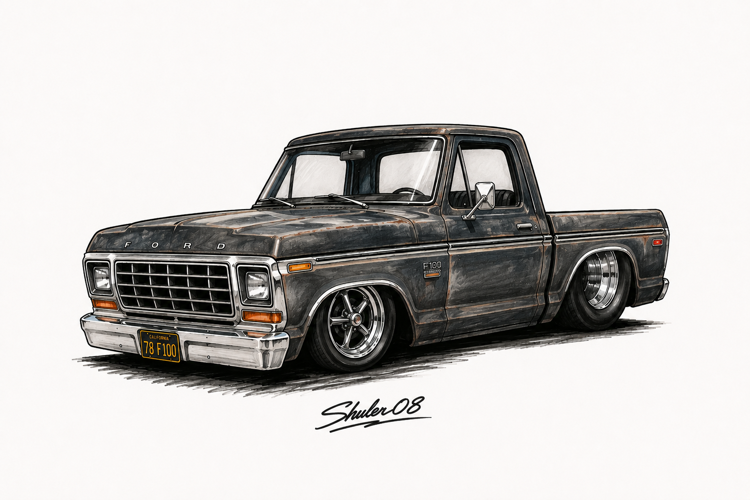 Dent side Ford
