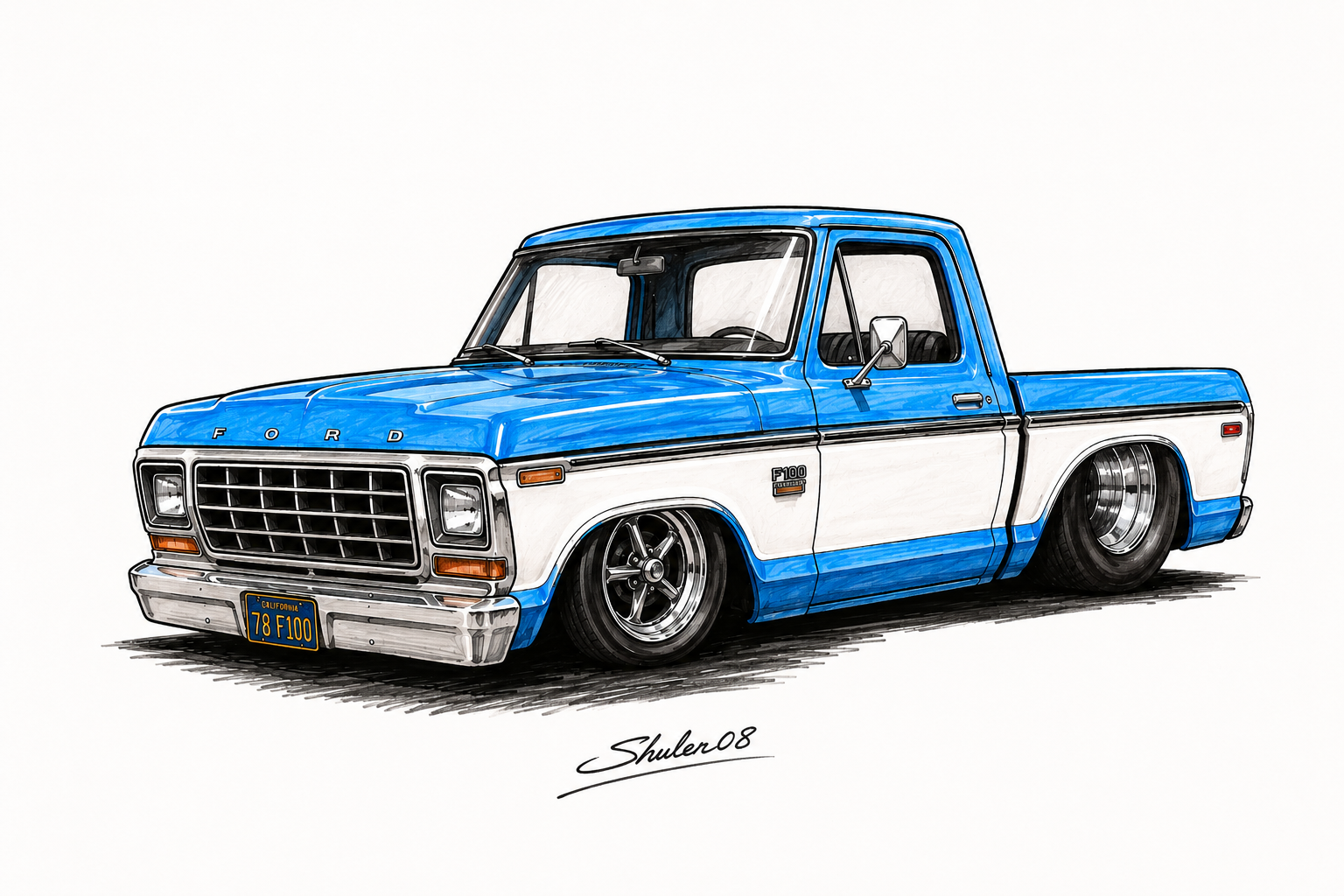 Dent side Ford