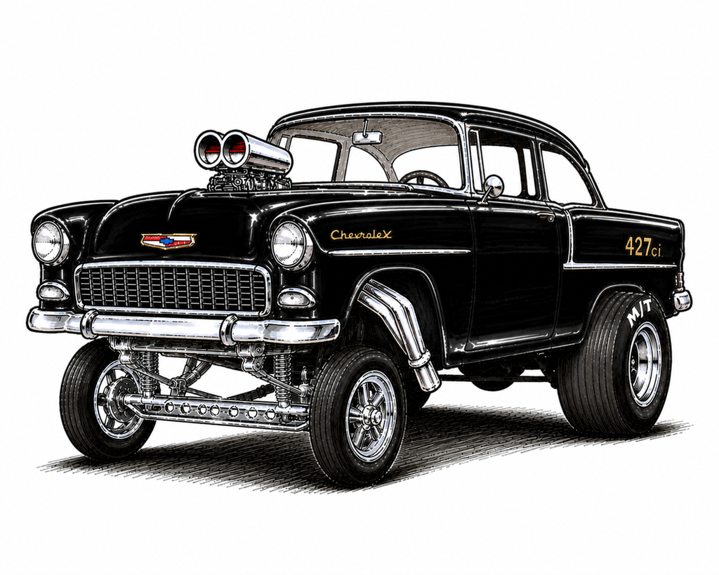 55 Chevy gasser