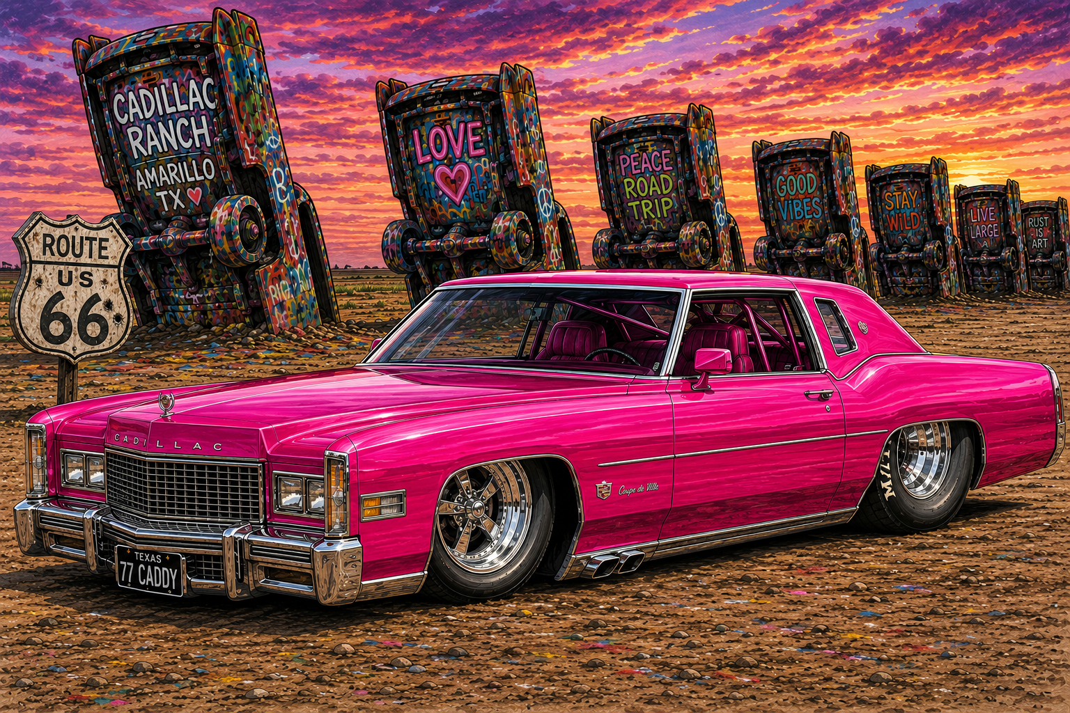 Cadillac ranch route 66