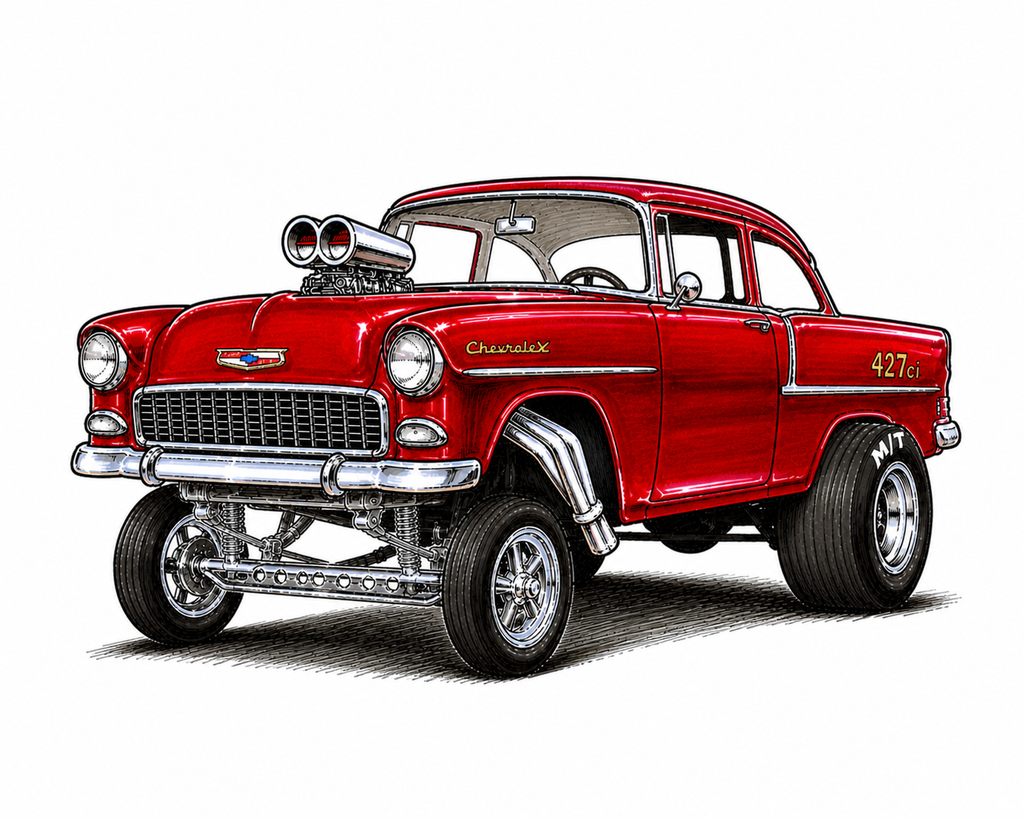 55 Chevy gasser